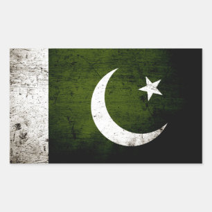 Sticker Rectangulaire Black Grunge Pakistan