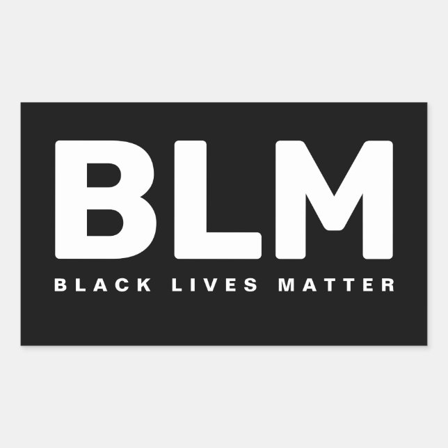 Sticker Rectangulaire Black Lives Matter BLM (Devant)