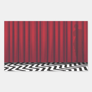 Sticker Rectangulaire Black Lodge Red Room