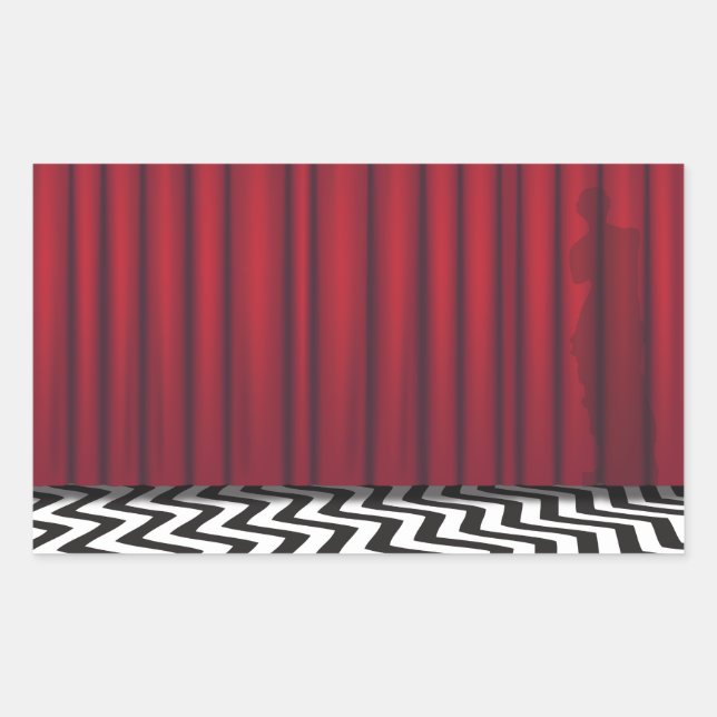 Sticker Rectangulaire Black Lodge Red Room (Devant)