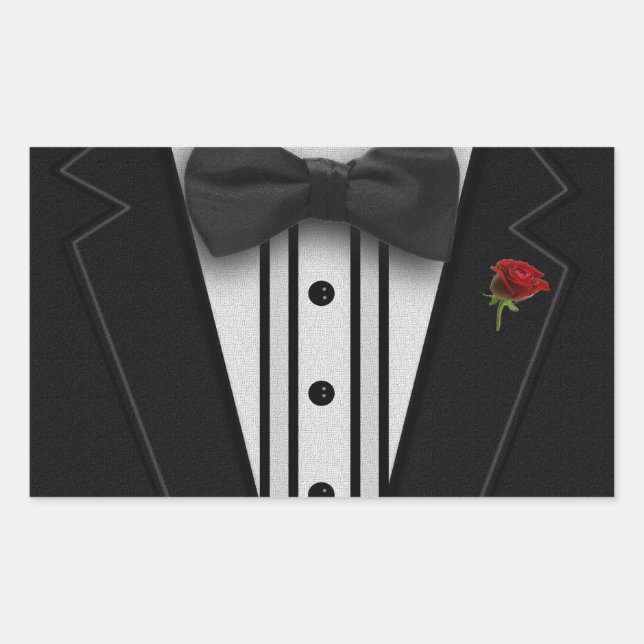 Sticker Rectangulaire Black Tuxedo (Devant)