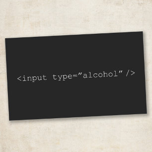 Sticker Rectangulaire Blague HTML sur l'alcool - Humour de programmeur