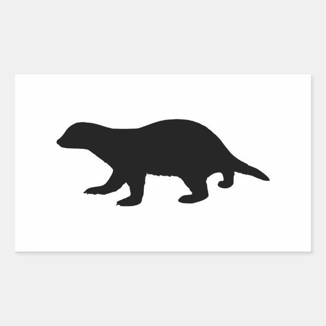 Sticker Rectangulaire Blaireau (Devant)