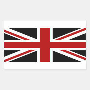 Sticker Rectangulaire Blanc rouge de noir de drapeau de l'Angleterre