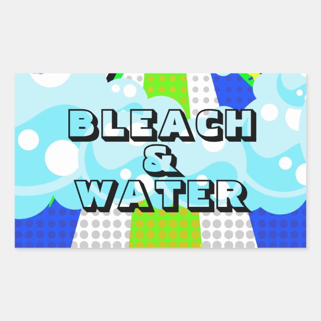 STICKER RECTANGULAIRE BLEACH & EAU (Devant)
