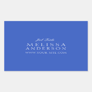 Sticker Rectangulaire Bleu Cerulean de typographie professionnelle