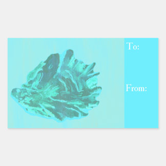Sticker Rectangulaire Bleu clair Oyster Seasell