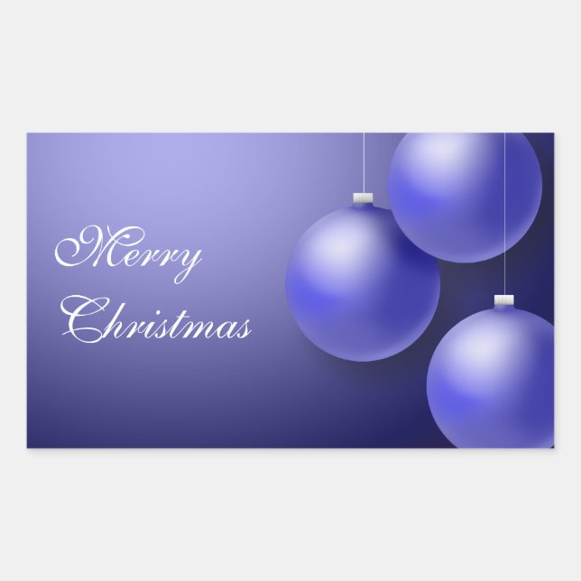 Sticker Rectangulaire Bleu classique (Devant)