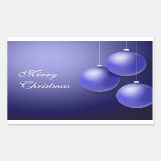 Sticker Rectangulaire Bleu classique