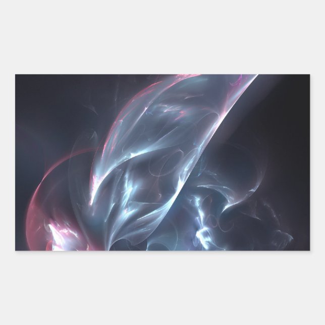 Sticker Rectangulaire Bleu nébuleux Abstrait et violet (Devant)