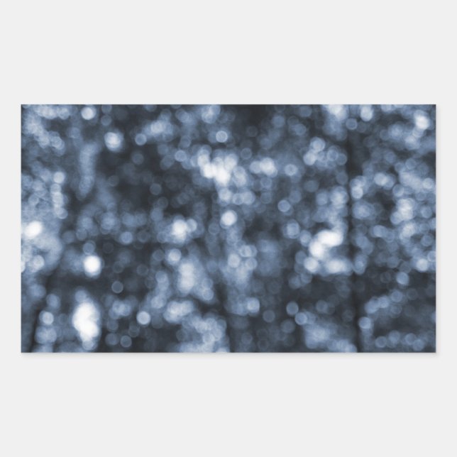Sticker Rectangulaire Blue Bokeh (Devant)