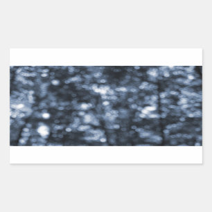 Sticker Rectangulaire Blue Bokeh