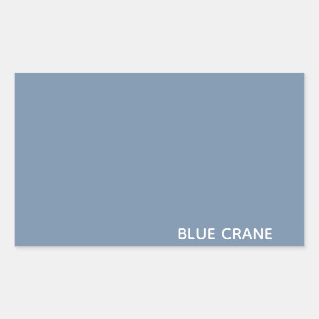 Sticker Rectangulaire Blue Crane bleu color (Devant)
