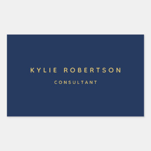 Sticker Rectangulaire Blue Gold Professional tendance