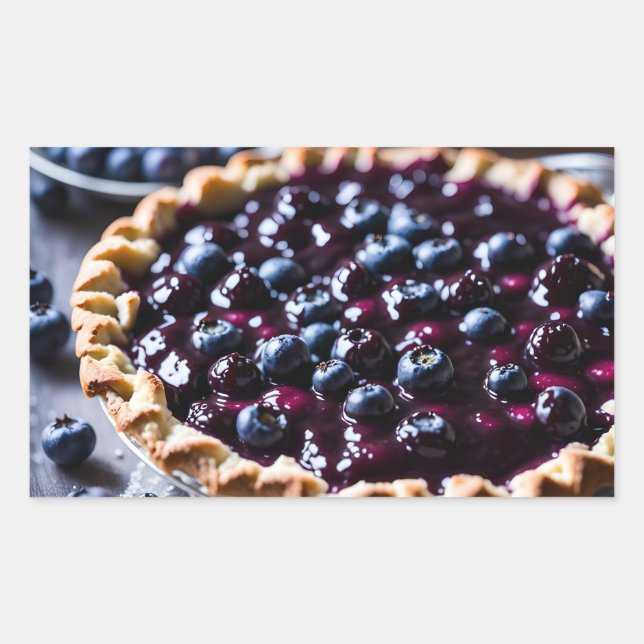 Sticker Rectangulaire Blueberry Pie (Devant)