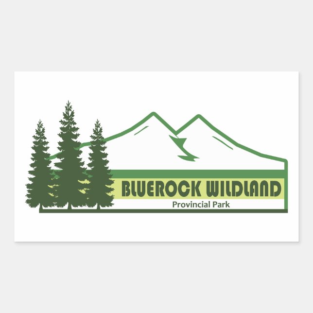 Sticker Rectangulaire Bluerock Wildland Provincial Park Green Stripes (Devant)