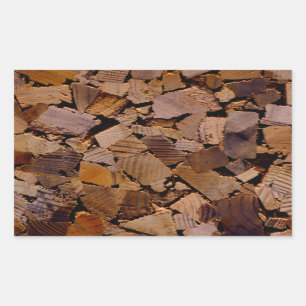 Sticker Rectangulaire Bois de chauffage
