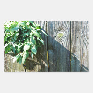 Sticker Rectangulaire Bois de Grange frais coupé