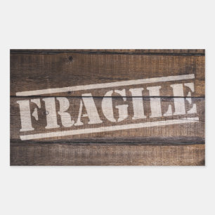 Sticker Rectangulaire Bois fragile vintage
