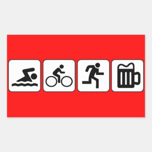 Sticker Rectangulaire Boisson de course de vélo de bain