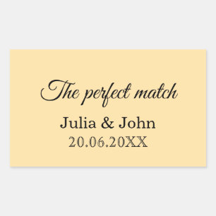 Sticker Rectangulaire Boîte d'allumettes Mariage Parfait – Édition Premi