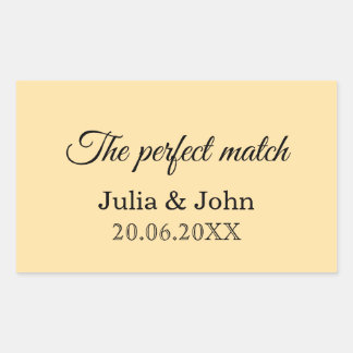 Sticker Rectangulaire Boîte d'allumettes Mariage Parfait – Édition Premi