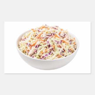 Sticker Rectangulaire Bol de salade de coleslaw crémeux frais