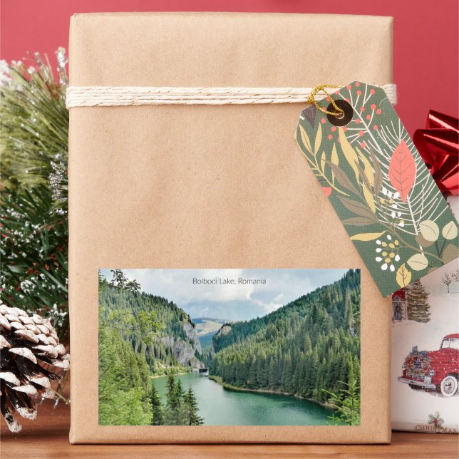 Sticker Rectangulaire Bolboci Lake, Romania (vacances)