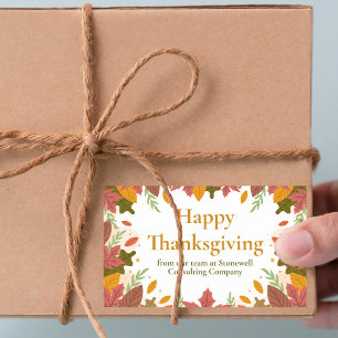 Sticker Rectangulaire Bon thanksgiving personnalisé Automne Marketing d'