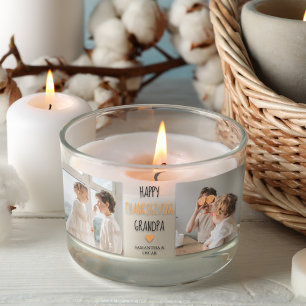 Sticker Rectangulaire Bon thanksgiving photo Collage moderne grand-père