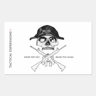 Sticker Rectangulaire Bones croisés AR15