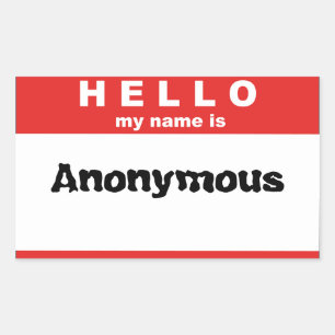 Sticker Rectangulaire Bonjour Mon Nom Est