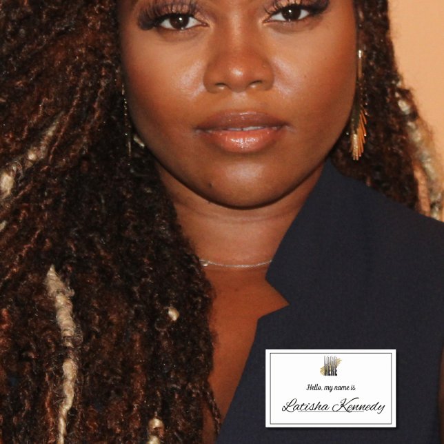 Sticker Rectangulaire Bonjour Mon nom est Conference Reunion logo Nom Ba (Créateur téléchargé)