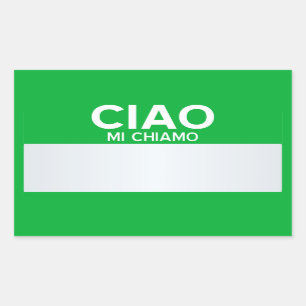 Sticker Rectangulaire Bonjour Mon Nom Est ... Personnalisable