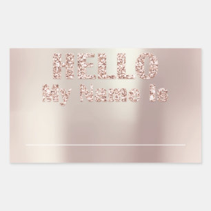 Sticker Rectangulaire Bonjour Mon Nom Est Tag Meeting Class Meeting Pear