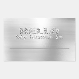 Sticker Rectangulaire Bonjour Mon Nom Est Tag Réunion Classe Réunion Gre