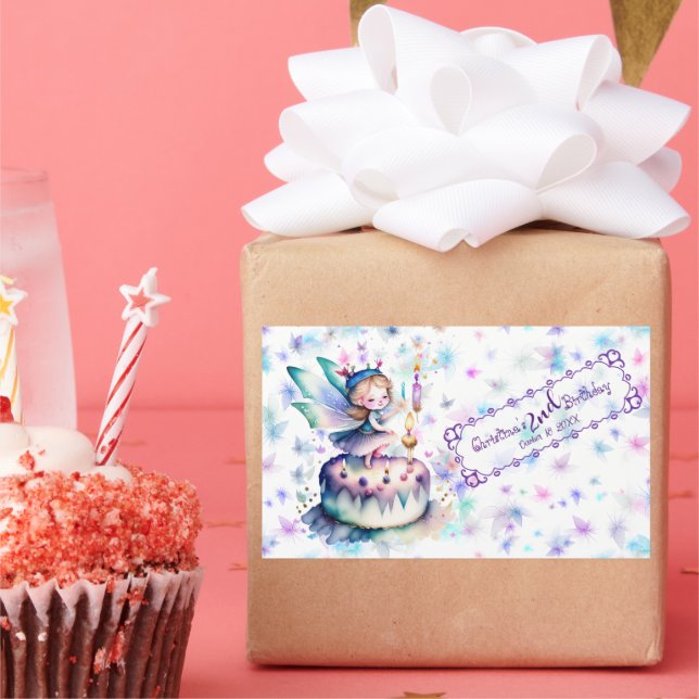 Sticker Rectangulaire Bonne fête d'anniversaire 01 (Fête)