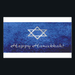 Sticker Rectangulaire Bonne Hanoukka Star de David<br><div class="desc">Bonne Hanoukka avec Star of David design.</div>