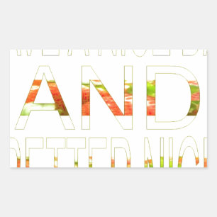 Sticker Rectangulaire Bonne journée et meilleur art nocturne