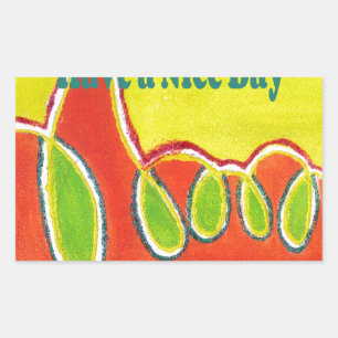 Sticker Rectangulaire Bonne journée et meilleure nuit avec gratitude