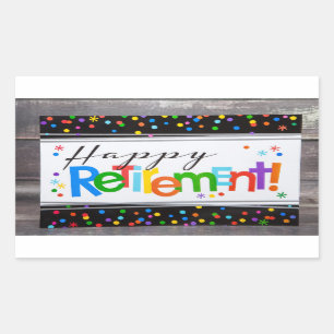 Sticker Rectangulaire Bonne retraite