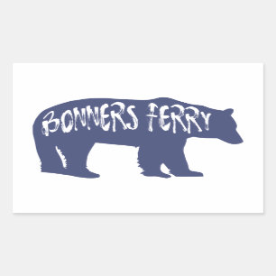 Sticker Rectangulaire Bonners Ferry Idaho Ours