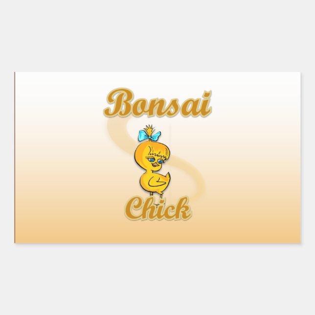 Sticker Rectangulaire Bonsai Chick (Devant)
