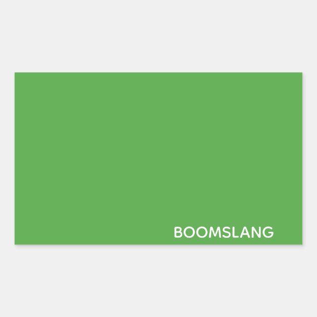 Sticker Rectangulaire Boomslang green color (Devant)