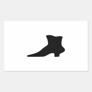 Sticker Rectangulaire Boot victorien de forme élégante mode Vintage