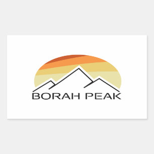 Sticker Rectangulaire Borah Peak Retro