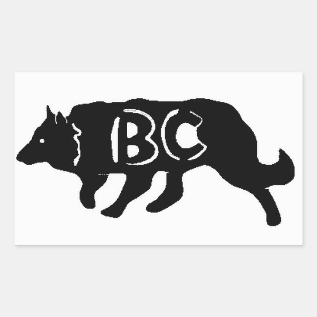 Sticker Rectangulaire Bordure Collie Herding~Sticker original (Devant)