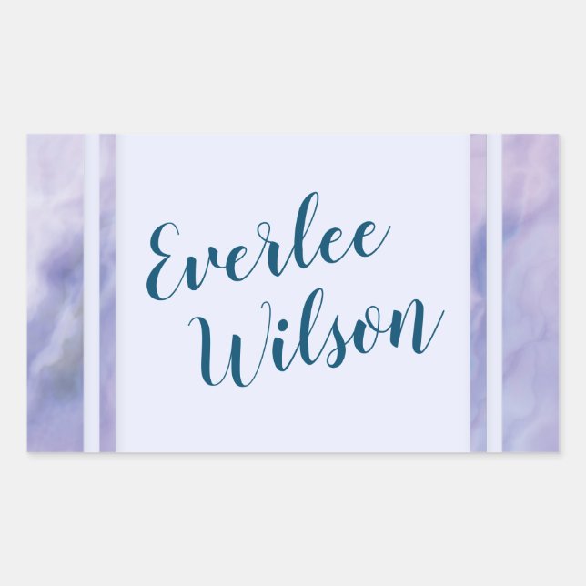 Sticker Rectangulaire Bordure de marbre pourpre (Devant)