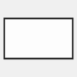 Sticker Rectangulaire Bordure noire blanche simple