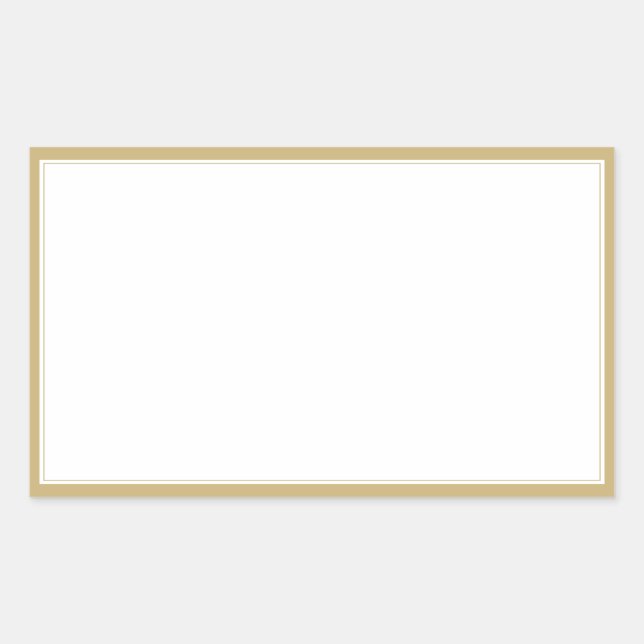 Sticker Rectangulaire Bordures en or de pot d'épice blanc rectangulaire  (Devant)